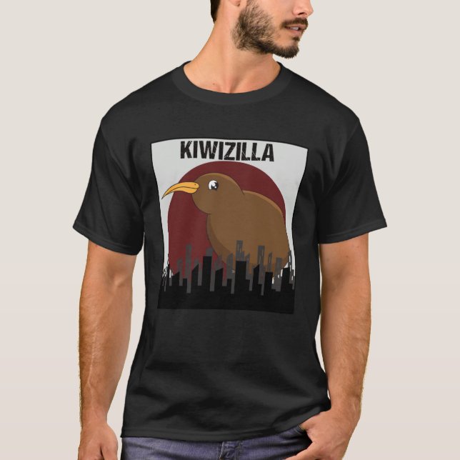 Humor Kiwizilla Cute Kiwi T-Shirt (Vorderseite)