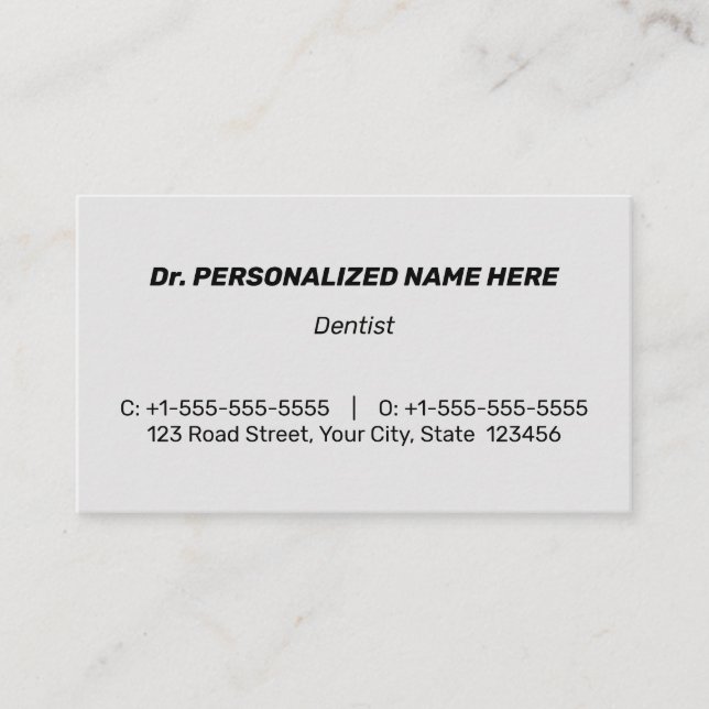 Humor, Konservativ und Corporate Business Card Visitenkarte (Vorderseite)