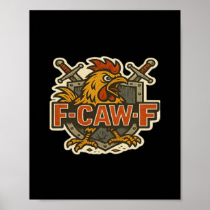 Humor Krähe Lustig Gothic F-Caw-F Poster
