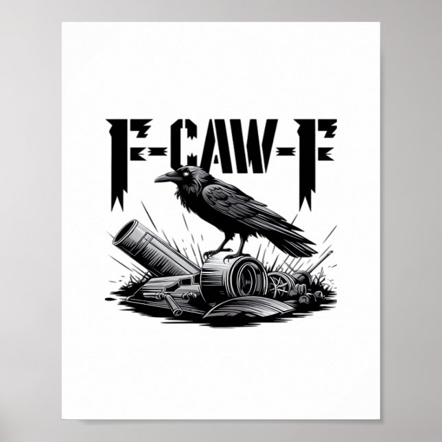 Humor Lustig F-Caw-F Gothic Krähe Essential Aesthe Poster (Vorne)