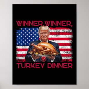 Humor Lustig Trump Gewinner Gewinner Truthahn Aben Poster