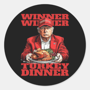Humor Lustig Trump Gewinner Gewinner Truthahn Aben Runder Aufkleber