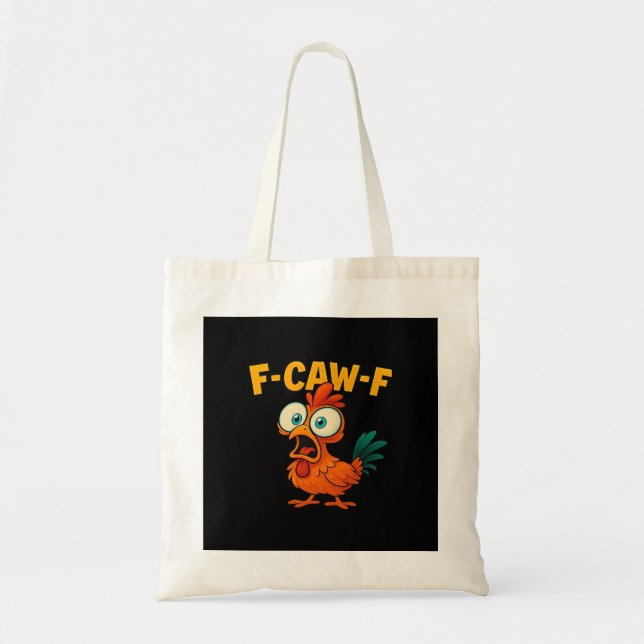 Humor Lustiger Krähe F-Caw-F Gothic Tragetasche (Vorne)