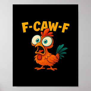 Humor Lustiger Rabe F-Caw-F Gotisch Poster