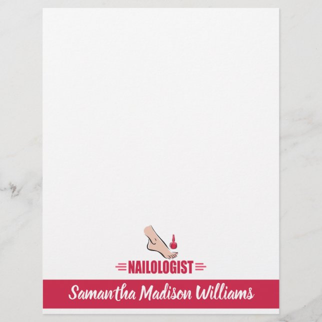 Humor Pedicure Pink Polnischer Nagelsalon Flyer (Vorne)