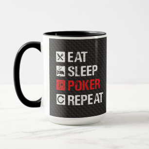 Humor poker - Eat sleep poker repeat Tasse