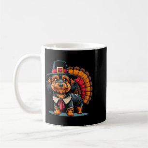 Humor Thanksgiving Truthahn Dorkie Hund Kaffeetasse