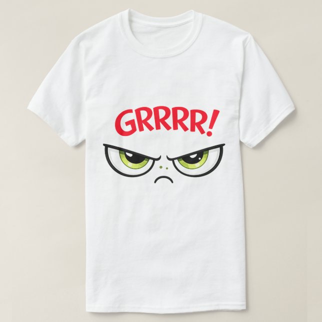  Humor The Green Sour Funny Grape Grrrrrrr T-Shirt (Design vorne)