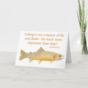 Humor Trout Card mit Zitat 2 Karte