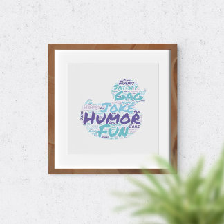 Humor-Typografie Lustige Wortkunst Poster