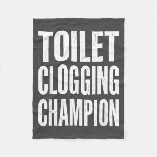 Humor Verstopfung Badezimmer Toilette Champion Wit Fleecedecke
