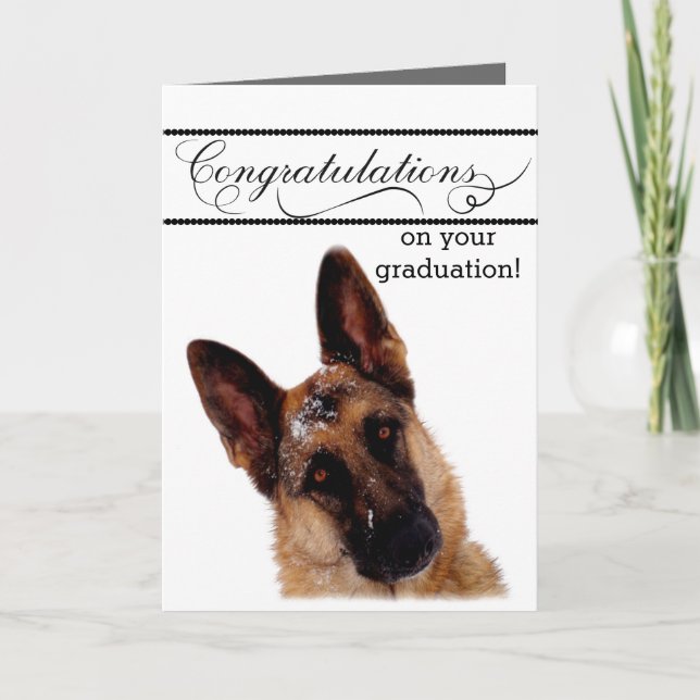 Humorale Abschluss Card mit German Shepherd Karte (Vorderseite)