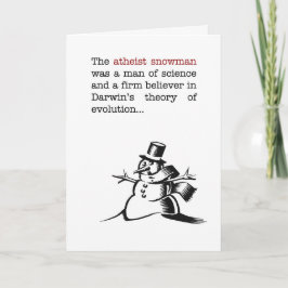 Humorale Atheist Snowman Weihnachtskarte Feiertagskarte