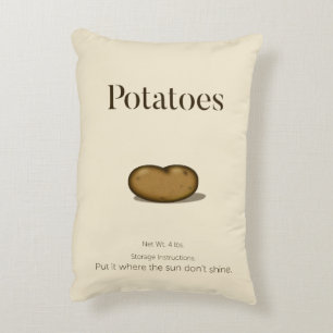 Humorale Aufbewahrungshinweise Rustic Potato Sack Dekokissen