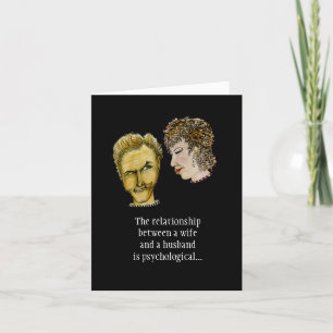 Humorale Beziehung der Ehepartner Grußkarte Karte