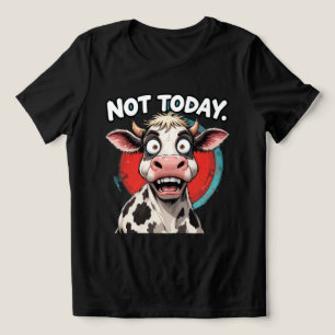 Humorale Cartoon-Kuh mit komischem Ausdruck Tri-Blend Shirt
