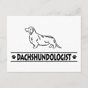 Humorale Dackel langatmig Postkarte