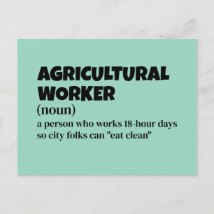 Humorale Definition von landwirtschaftlichen Arbei Feiertagspostkarte