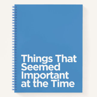 Humorale Dinge, die damals wichtig schienen Notizbuch