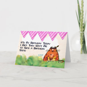 Humorale Geburtskarte für eine Katze Karte