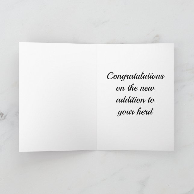 Humorale Grußkarte für Pferdefoals Karte (Innenseite)