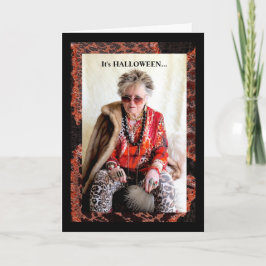 Humorale Halloween- und Coffeinkarte Karte