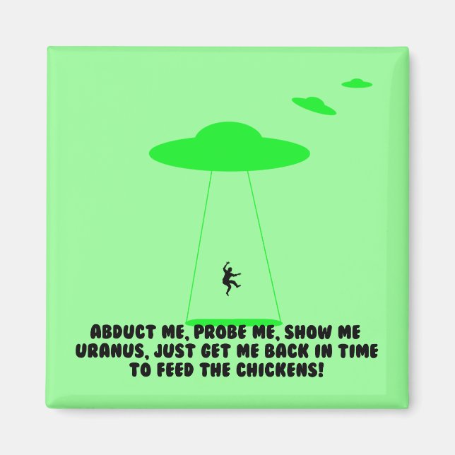 Humorale Hühnerentführung Magnet (Vorne)