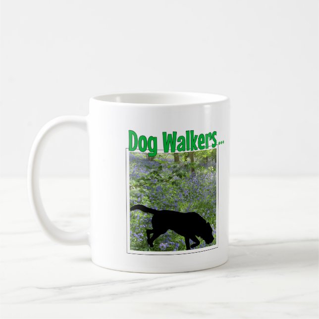 Humorale Hundeschwalker-Tasse Kaffeetasse (Links)