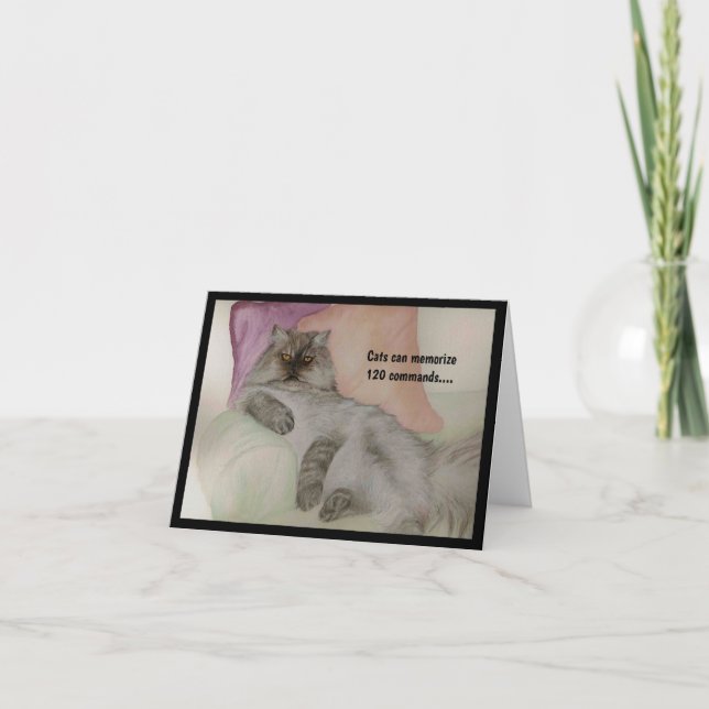 Humorale Katze als CAT Karte (Vorderseite)