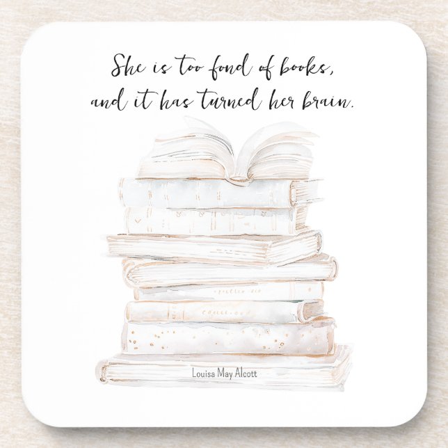 Humorale kleine Frauen buchen Lover Zitat Getränkeuntersetzer (Vorderseite)