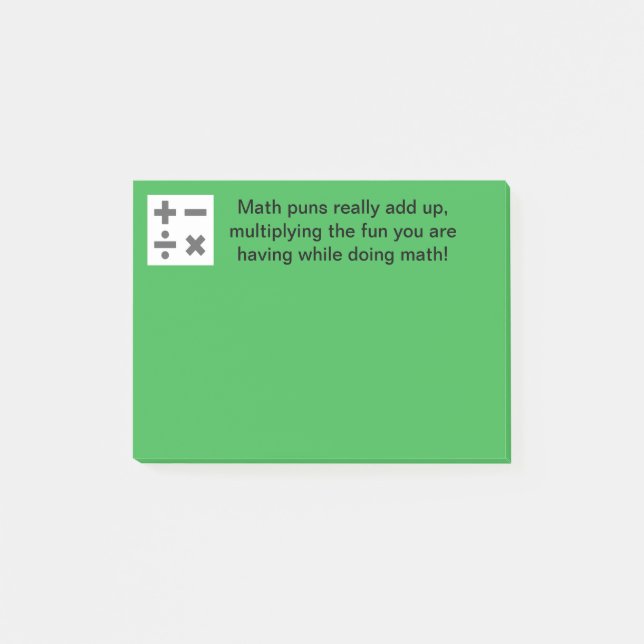 Humorale Mathematik-Post-It-Notes Post-it Klebezettel (Vorderseite)
