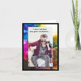 Humorale Neujahrsvorsätze Grußkarte Karte