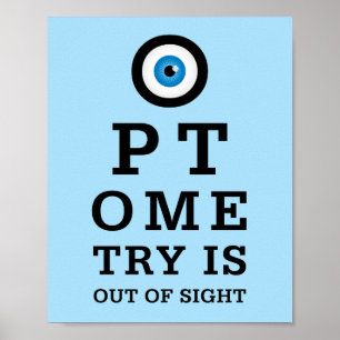 Humorale Optometrie aus den Augen Poster