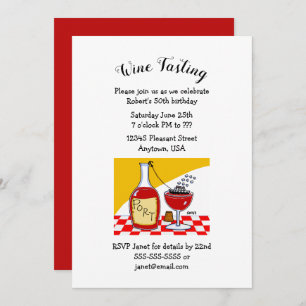 Humorale Port Wine Geburtstagsparty Einladungen