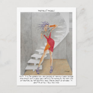 Humorale Postkarte mit Original Kunst