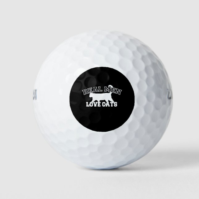 Humorale Real Men Liebe Cats Golfball (Vorderseite)
