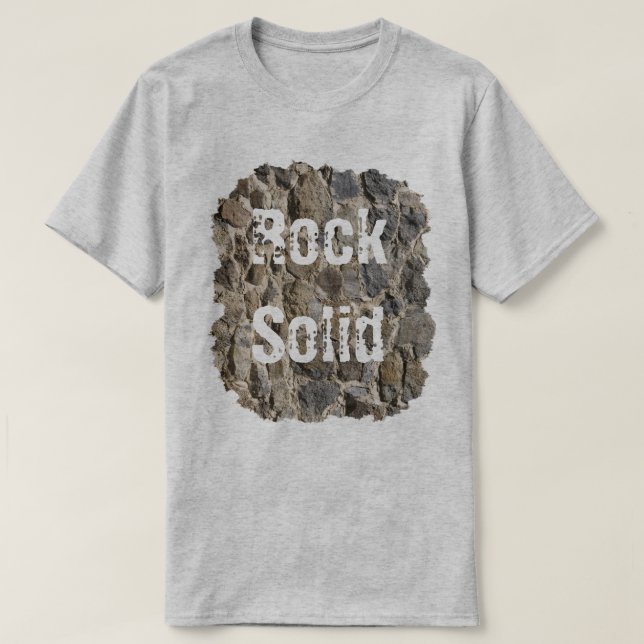 Humorale Stone Wall Rock Solid Message T-Shirt (Design vorne)