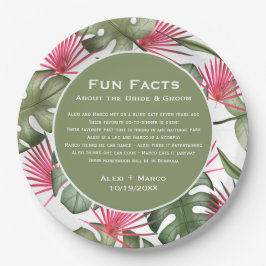 Humorale tropische Hochzeitspapiere-Teller Pappteller