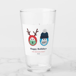 Humorale Weihnachten und Hanukkah-Maske Custom Glas