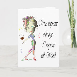 Humorale Weinkarte Sprichwort Karte