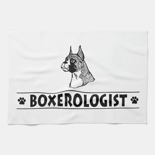 Humoraler BOXER Hund Handtuch (Horizontal)