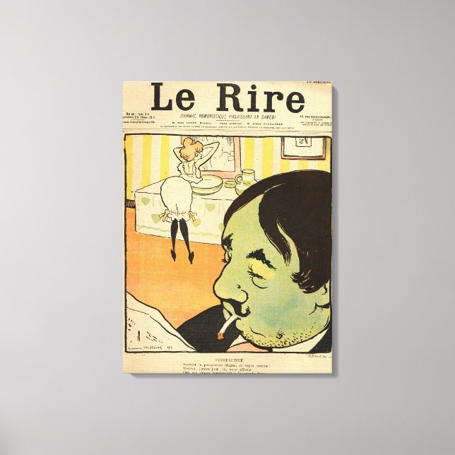 Humoraler Cartoon Leinwanddruck (Vorderseite)