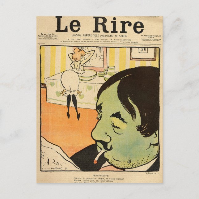 Humoraler Cartoon Postkarte (Vorderseite)