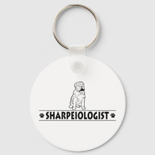 Humoraler chinesischer Shar-Pei Schlüsselanhänger