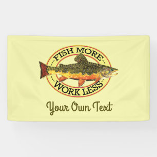 Humoraler Fisch mehr - weniger Forellenfang Banner