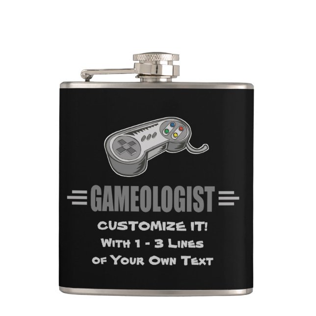 Humoraler Gamer Flachmann (Vorderseite)