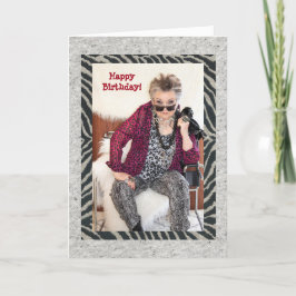 Humoraler Geburtstag, der über ein woohos Leben na Karte