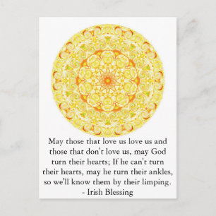 Humoraler irischer Segen aus Irland Postkarte