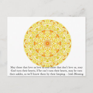 Humoraler irischer Segen aus Irland Postkarte