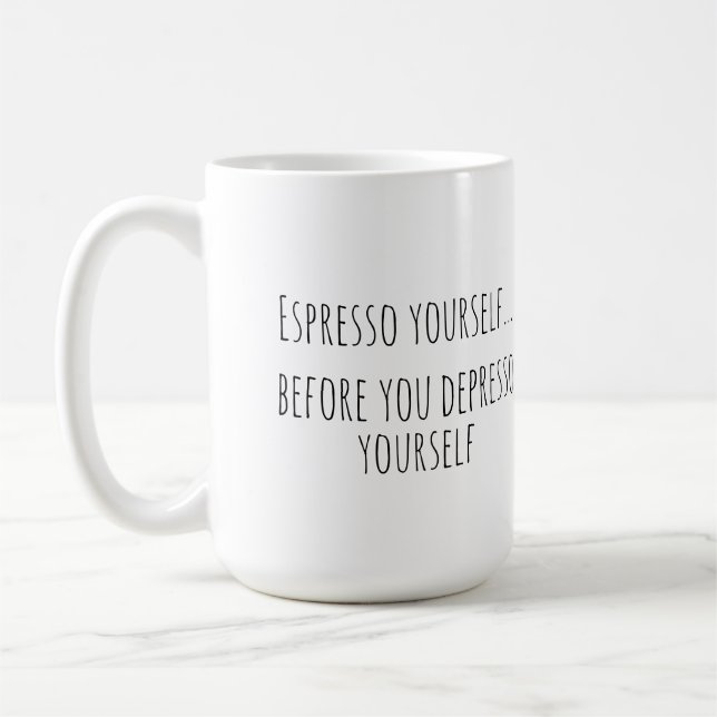 Humoraler Kaffeepull Kaffeetasse (Links)